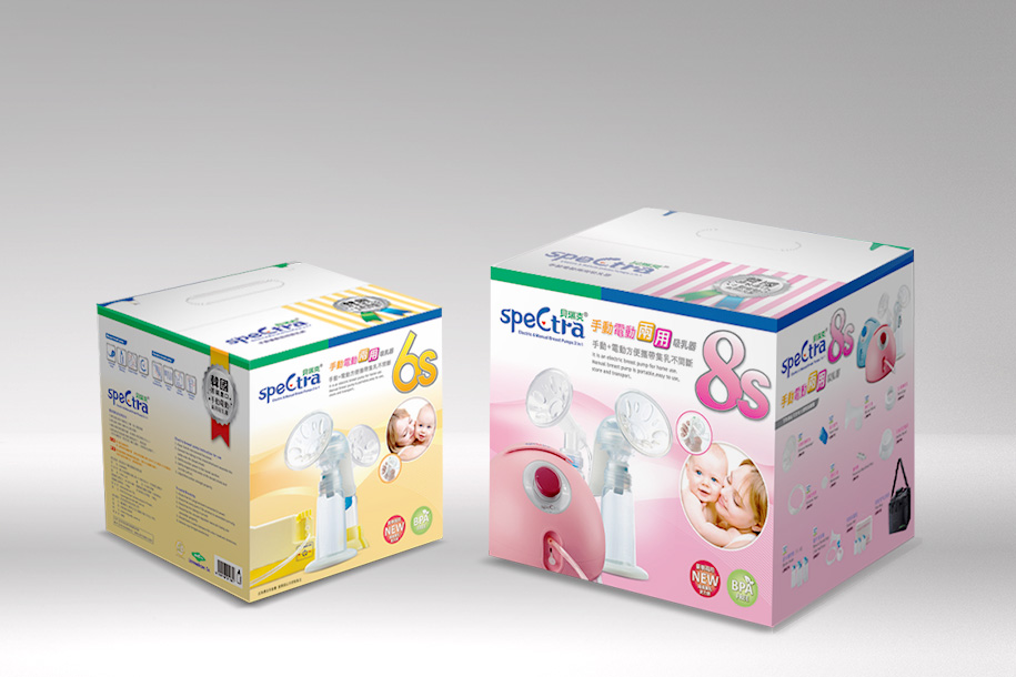 貝瑞克6s/8s電動+手動兩用吸乳器包裝設計 去看看