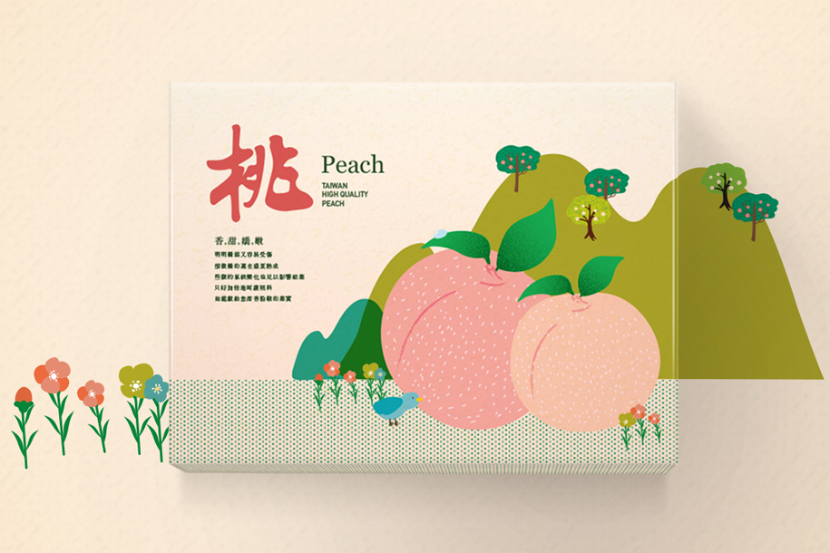 水蜜桃禮盒包裝設計 去看看