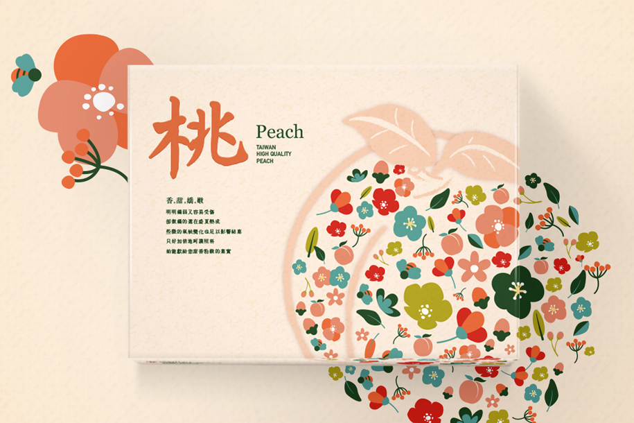 水蜜桃禮盒包裝設計 去看看
