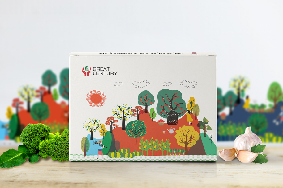 綜合蔬果禮盒包裝設計 去看看